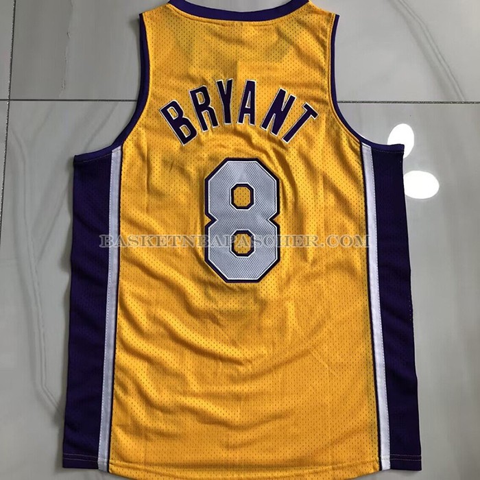 Maillot Los Angeles Lakers Kobe Bryant NO 8 Mitchell & Ness 1999-00 Jaune
